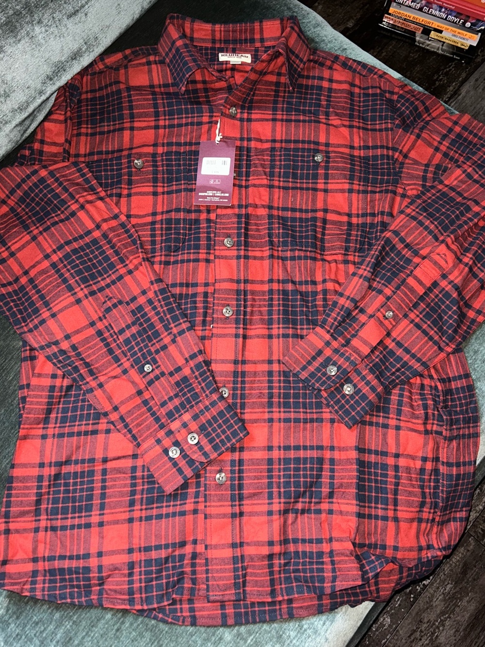 NWT RedHead Men's Buffalo Plaid Button-Up Shirt